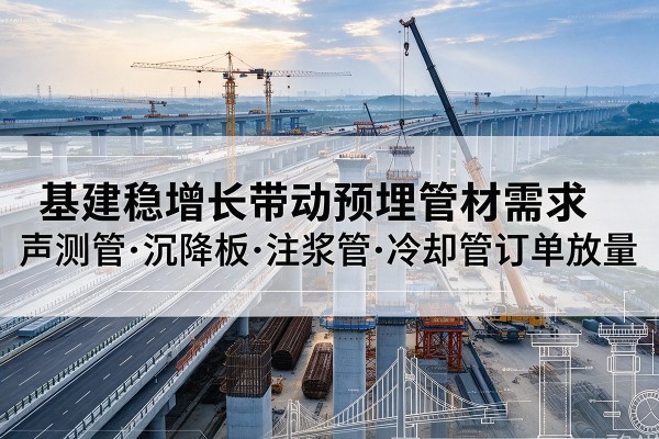 迎江基建稳增长带动预埋监测管材需求，声测管、沉降板、注浆管订单持续放量